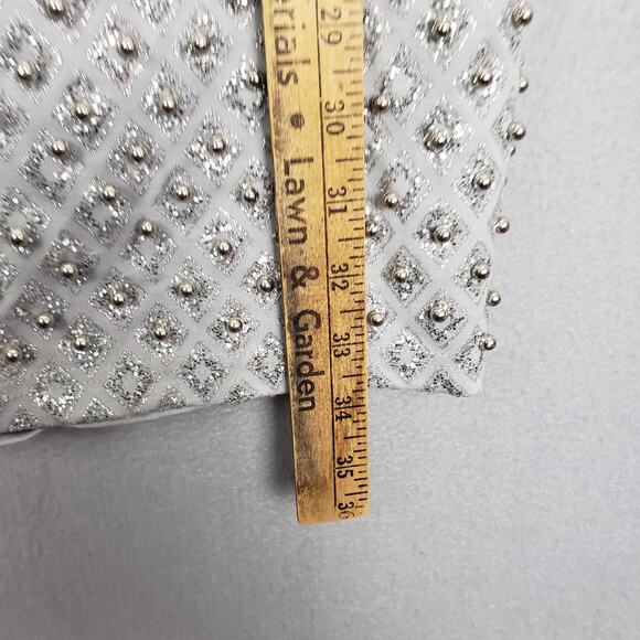 Lascana For Venus Sz L Silver Sparkle Bodycon Mini Dress Bling Sequin NYE Party - Picture 6 of 11